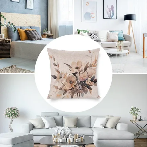 Miniatura 5 de Almohadas decorativas de acuarela y flores, funda de cojín decorativa moderna de 16 x 16 pulgadas, funda de almohada cuadrada decorativa de Acuarela