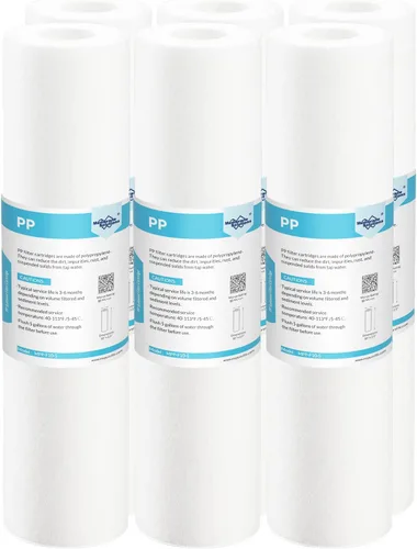 Miniatura 10 de Membrane Solutions 5 micras 10" x 2.5" cartucho de repuesto de filtro de agua de sedimento para cualquier filtro de agua 10 x 2.5 pulgadas Sistema