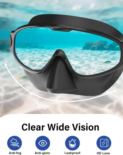 Miniatura 3 de Gafas de natación para adultos con cubierta de nariz para hombres y mujeres, paquete de 2 gafas de natación de visión amplia, antivaho, UV, sin