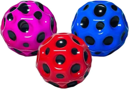 Miniatura 8 de Bola de rebote súper alta, bola de rebote de cráter lunar, tema de galaxia de alto rebote, regalos para niños, fácil de agarrar y atrapar, para uso