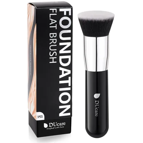 Miniatura 14 de DUcare Brocha para Base, Brocha Kabuki de Punta Plana Sintética Profesional para Maquillaje, Mezcla de Líquidos, Polvo Mineral, Pulido, Punteado