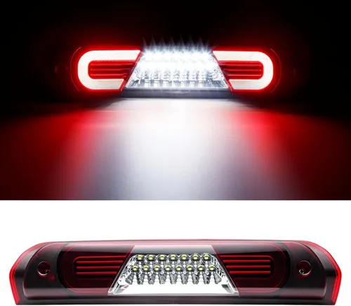 Miniatura 11 de R&F Auto Luz de Freno de Emergencia LED de Tercer Freno Compatible con Ram 1500 2500 3500 4500 5500, 2010-2018, Estilo F1, Luces de Freno Traseras