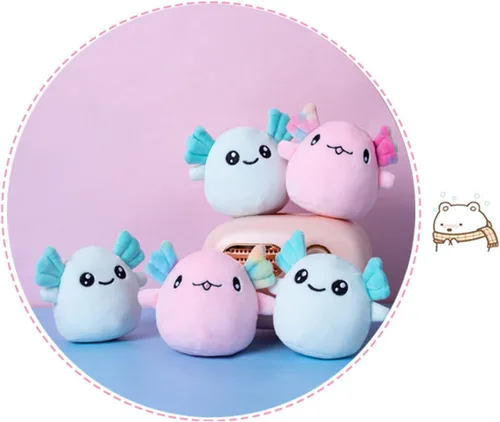 Miniatura 3 de REFAHB Lindo juguete de peluche de ajolote, almohada de peluche extraíble de salamandra, juego de peluche Kawaii para niños, niñas, regalo