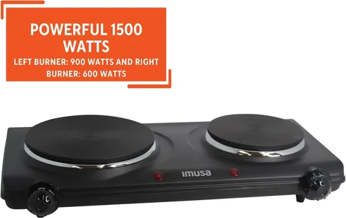 Miniatura 6 de IMUSA - Placa caliente eléctrica doble, negra