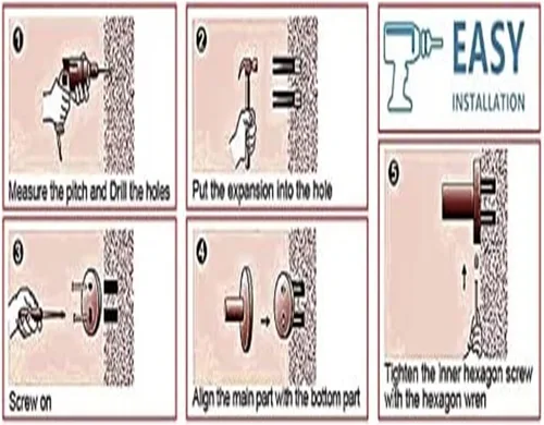 Miniatura 5 de Barras de agarre de oro rosa pulido, cuatro piezas, accesorios para bañera de baño, soporte para papel higiénico, gancho para toalla, montaje