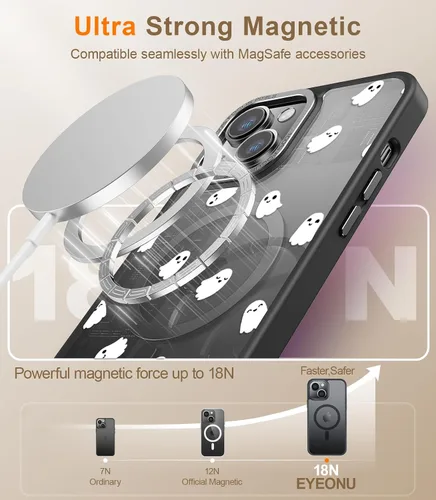 Miniatura 297 de Goodon para iPhone 15 Pro Max con protector de pantalla de privacidad, compatible con Magsafe, funda translúcida mate a prueba de golpes - Linda