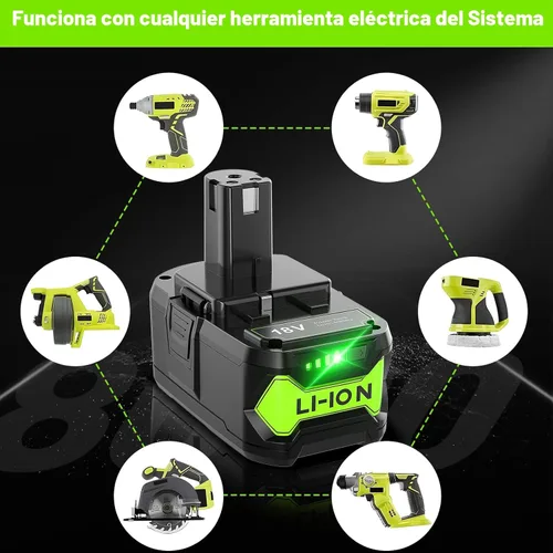 Miniatura 5 de Paquete de 2 baterías P108 de 18 V compatibles con Ryobi 18V ONE+ batería de repuesto P102 P103 P104 P105 P107 P109 P122 PBP002 PBP003 PBP004 PBP005