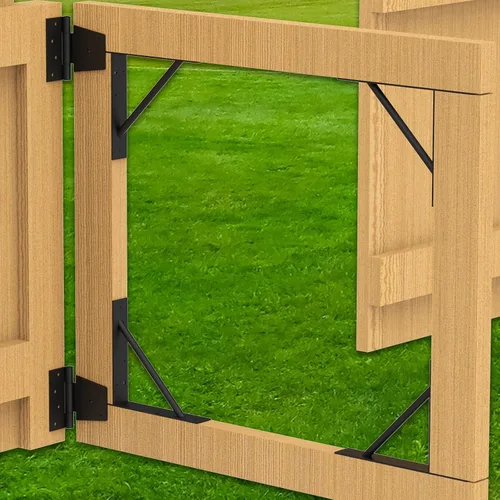 Miniatura 7 de Soporte de esquina para puerta, resistente, ajustable, sin hundimiento, hierro sólido duradero para puertas de cobertizo, puertas de entrada