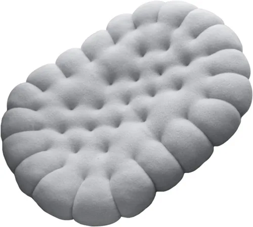 Miniatura 8 de Almohada ovalada de 20 x 16 pulgadas, cojín de suelo grueso, cojín decorativo de tatami de galleta de albaricoque, decoración de felpa