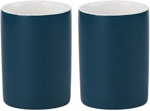 Miniatura 6 de Gaolinci 2 tazas de baño, soporte para cepillos de dientes de cerámica, vaso de 9 onzas