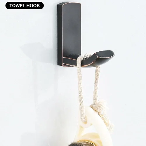 Miniatura 3 de WINCASE Accesorios de baño de bronce, juego de barra de toalla aceitada de 24 pulgadas, hardware de 4 piezas ORB toallero portarrollos de papel