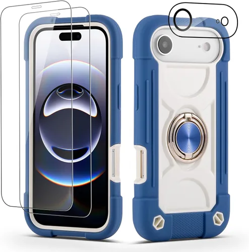 Miniatura 54 de Funda para iPhone Se3/iPhone Se2, iPhone 6/6S, iPhone 7/iPhone 8 de 4.7 pulgadas con soporte de anillo, con 2 protectores de pantalla resistentes