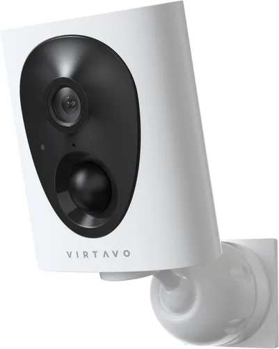 virtavo VistaFlask Cámaras de seguridad 2K inalámbricas para exteriores, alimentadas por pilas, detección de movimiento de IA, para seguridad del