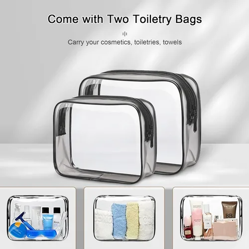 Miniatura 7 de Mochila de viaje Sinaliy para mujeres y hombres, Negro, Grande, Mochilas de viaje