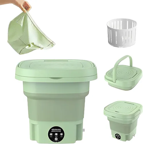 Lavadora portátil, mini lavadora, 8L, limpieza profunda de ropa interior, ropa de bebé o artículos pequeños, perfecta para camping, apartamentos,