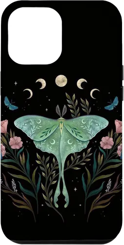 Miniatura 25 de Funda estética Witchy Luna Moth Flower Floral Moon Phases para iPhone 13