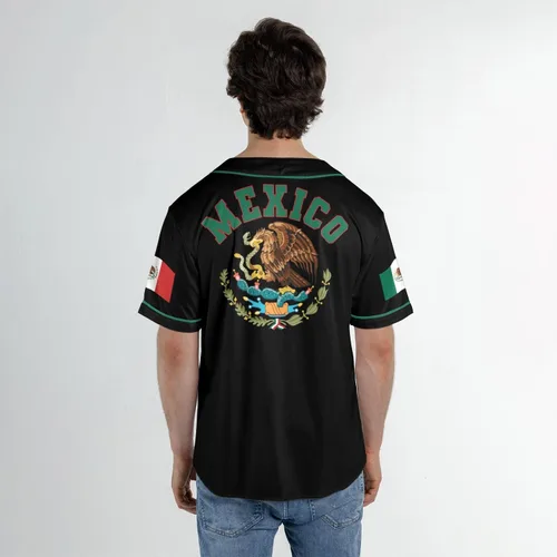 Miniatura 3 de Eagle Mexico - Camiseta de béisbol con la bandera de México para hombre, mujer, talla S a 5XL
