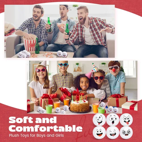 Miniatura 7 de Arrowbash 12 piezas de mini bolas de estrés con cara para niños, pelotas de espuma para apretar con cara divertida para niños y niñas, para aliviar