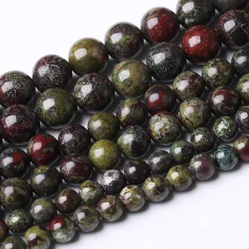 Miniatura 42 de 36 PIEZAS Cuentas de Malaquita Roja de 10 MM, Cuentas Redondas Sueltas de Gema Natural para Hacer Joyería 38 cm