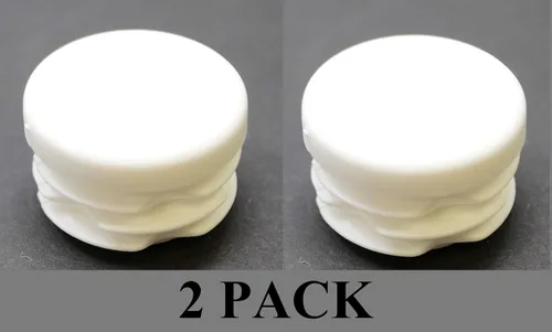 Miniatura 2 de Tapa de extremo de tubo redondo blanco de 1 pulgada, tapón de tubo de tubo de diámetro exterior de 1 pulgada, inserto de tapa de enchufe de plástico