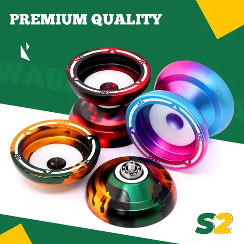 Miniatura 5 de Yoyo profesional S2 para niños y adultos, Yo Yo Yo de metal sensible Yoyo que no responde, yoyo de doble propósito + rodamiento KK + 10 cuerdas +