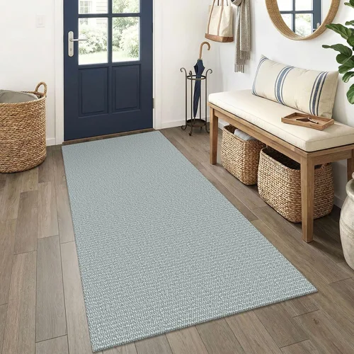 Miniatura 59 de EARTHALL Alfombra pequeña de 2 x 3 pies, lavable para entrada, antideslizante, trenzada, alfombra para puerta interior y exterior, alfombra tejida