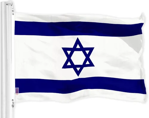 G128 LiteWeave Pro Series - Bandera de Israel | 3 x 5 pies | LiteWeave Pro Series impreso poliéster 150D | Bandera de país, interior y exterior,