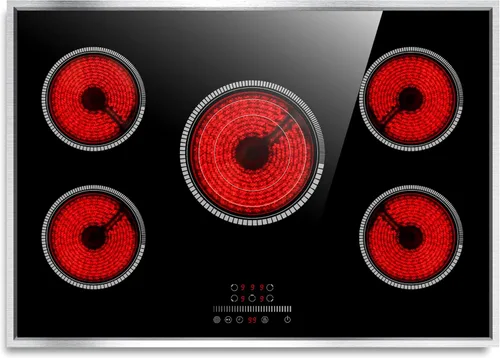 Miniatura 17 de Placa eléctrica de 2 quemadores, estufa eléctrica de 120 V con control táctil superior, encimera de doble quemador de 12 pulgadas de 2000 W