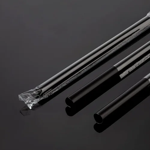 Miniatura 2 de Pajitas de batido negras jumbo extra anchas envueltas individualmente, paquete de 100 unidades, licuado de 0.47 pulgadas, sin BPA, popote de té