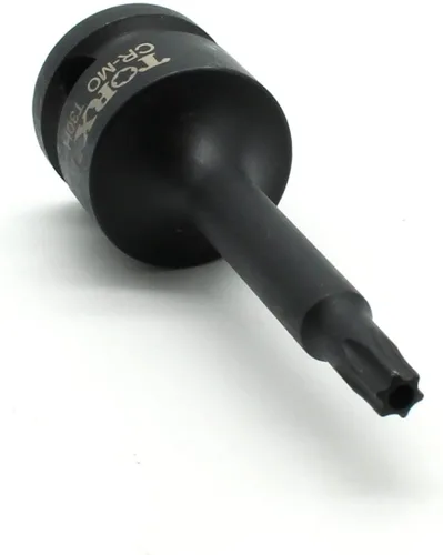 Miniatura 2 de TEMO A prueba de manipulaciones T30 3 pulgadas de largo a prueba de manipulaciones Torx Star 6 puntos Negro Impact Bit Socket 1/2 pulgada Square