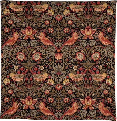 Miniatura 241 de Mantel Floral Retro de Pájaros, Diseño Original Bohemio William Morris Estampado Cubierta de Mesa para Hogar Picnic Fiesta Comedor Cocina William