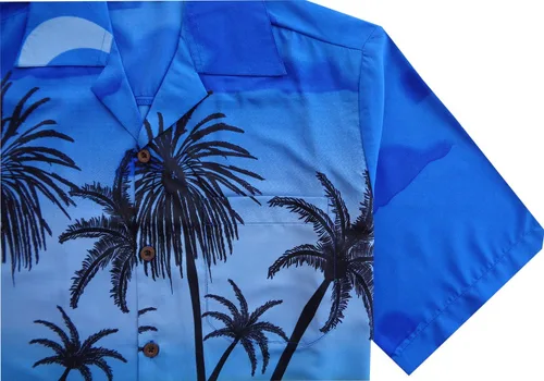 Miniatura 3 de ALVISH Hawaiian Shirts for Men Tropical Palm Casual Button Down Short Sleeve