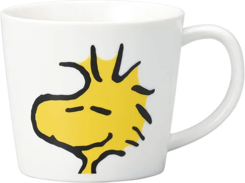 Miniatura 4 de Kaneshotouki Snoopy & Woodstock 623750 - Juego de 2 tazas (9.5 fl oz), de cerámica blanca, para uso diario, resistente al calor, fabricado en Japón