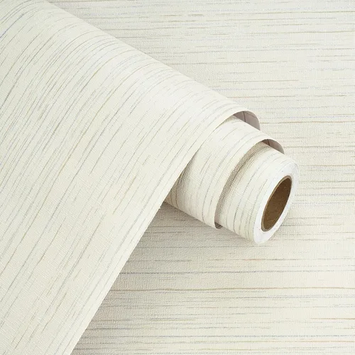 Miniatura 18 de WESTICK Papel tapiz de tela verde para despegar y pegar, papel de contacto retro esmeralda con textura de tela sintética, rollo de vinilo extraíble