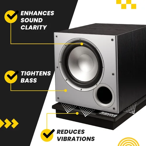 Miniatura 3 de Sound Addicted VibeBoss P10 - Plataforma de aislamiento acústico adecuada para subwoofers de 8 a 10 pulgadas (13.7 x 15.7 x 2.5 pulgadas)