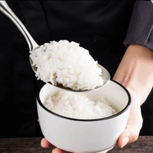 Miniatura 3 de Cuchara de arroz, cuchara de acero inoxidable, espátula para servir, cucharón, utensilio de cocina para restaurante y hogar, mango a prueba