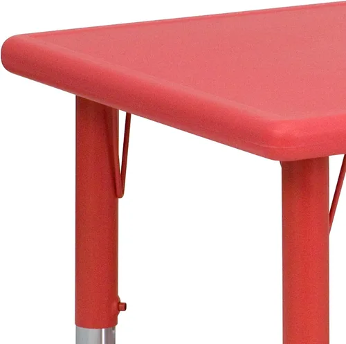 Miniatura 8 de Flash Furniture Wren - Mesa de actividades rectangular de plástico verde de 24 pulgadas de ancho x 48 pulgadas de largo