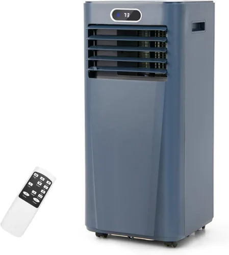 Miniatura 10 de GOFLAME Aire acondicionado portátil 8000BTU, enfriador de aire y deshumidificador 3 en 1 con control remoto, modo de suspensión, 2 velocidades