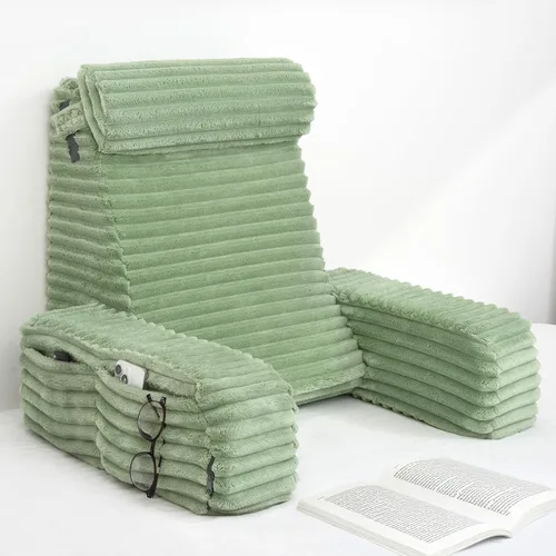 Miniatura 14 de ENITYA Almohada ergonómica XL de 22 pulgadas para sentarse, cojín de respaldo para reclinarse, jugar, descansar, ver la televisión, recuperarse