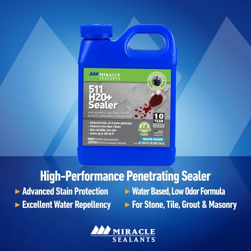 Miniatura 2 de Miracle Sealants 511 H2O Plus Advanced - Sellador penetrante para encimeras, piedra, azulejos y lechada, cuarto de galón