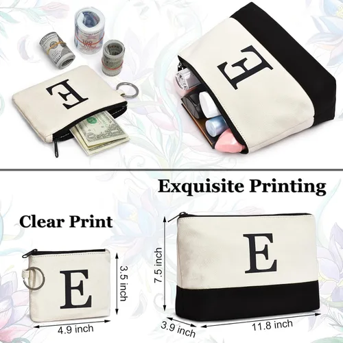 Miniatura 142 de Initial Canvas Tote Bag Birthdays Gift for Women Mom Teacher Friend Bridesmaid,Custom for Wedding Beach Holidays