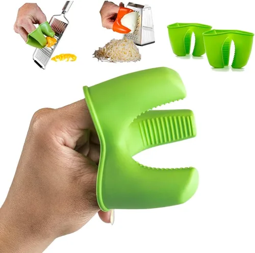 Miniatura 8 de Protector de dedos de silicona para rallar queso y verduras con cortador de mandolina, accesorios de cocina, paquete de 2