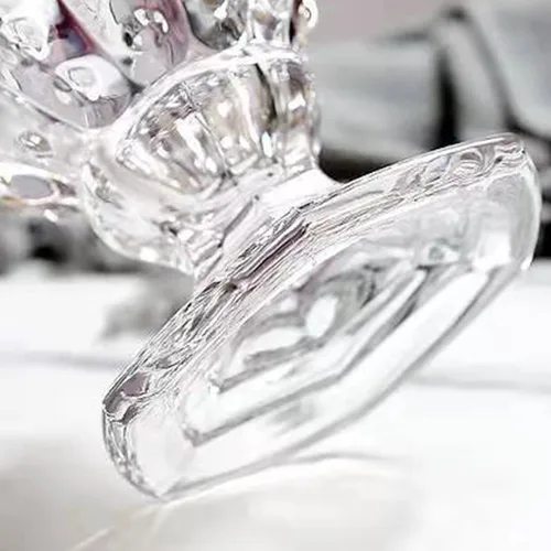 Miniatura 2 de Jarrón de cristal transparente para decoración de escritorio para el hogar, lámpara de viento, florero alto de cristal, para boda, arreglo floral