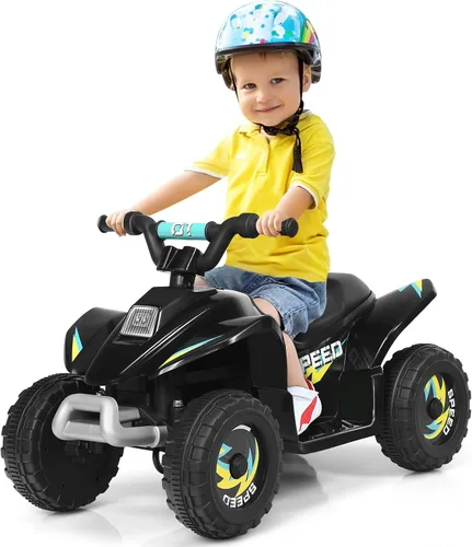 DORTALA ATV para niños, auto de juguete motorizado alimentado por batería de 6 V, ruedas antideslizantes, Quad eléctrico de 4 ruedas para niños de 3