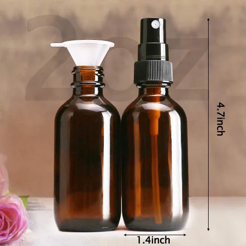 Miniatura 7 de Wedama Botella con atomizador, botella de spray de vidrio de niebla fina de 2 onzas, pequeños recipientes de líquido recargables para regar flores