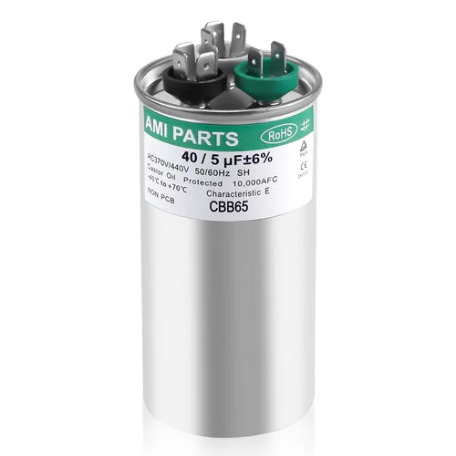Miniatura 8 de AMI PARTS 60+5 MFD 60/5 uF 370/440V CBB65 CBB65B Condensador redondo de doble ejecución Reemplazo para 97F9895 Z97F995, para bomba de calor
