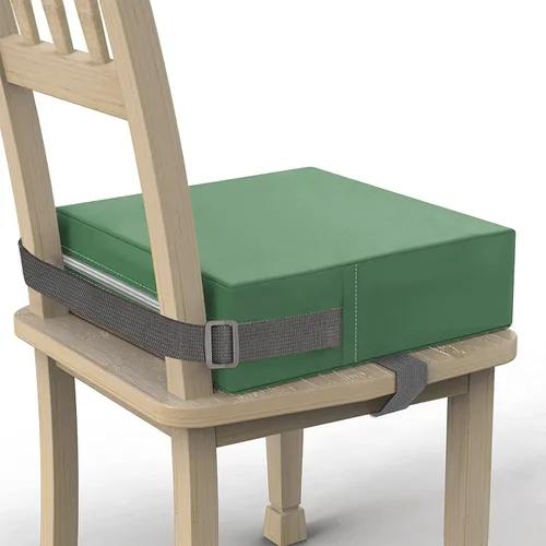 Asiento elevador para mesa de comedor para niños pequeños, lavable de poliuretano, correas dobles seguras, parte inferior antideslizante, asiento