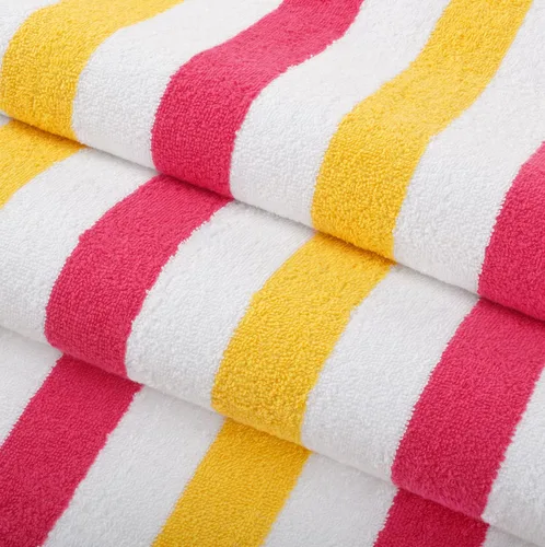 Miniatura 2 de Arkwright Cabo Cabana Stripe - Paquete de 4 toallas de algodón de rizo de algodón grandes y suaves de secado rápido para piscina, natación