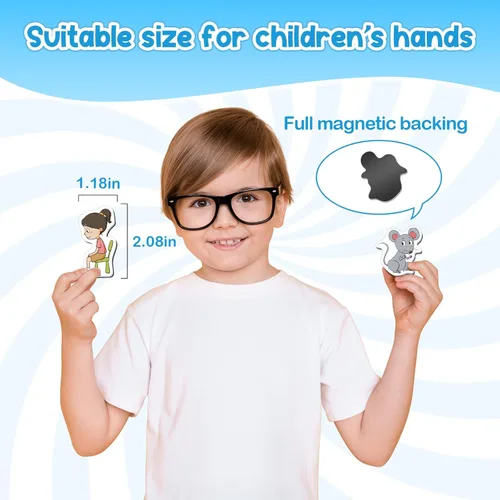 Miniatura 6 de Kasfalci Juegos de palabras CVC, 50 objetos de espuma magnética, imanes de nevera para niños, juguetes de terapia del habla para niños pequeños