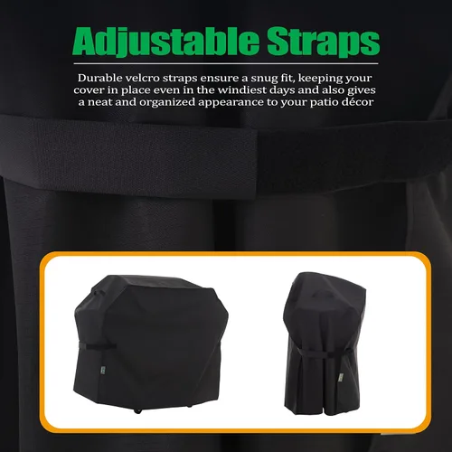 Miniatura 6 de F&J Outdoors Cubierta impermeable para parrilla resistente a los rayos UV para barbacoa de gas carbón de 2 quemadores, 48 pulgadas de ancho x 27